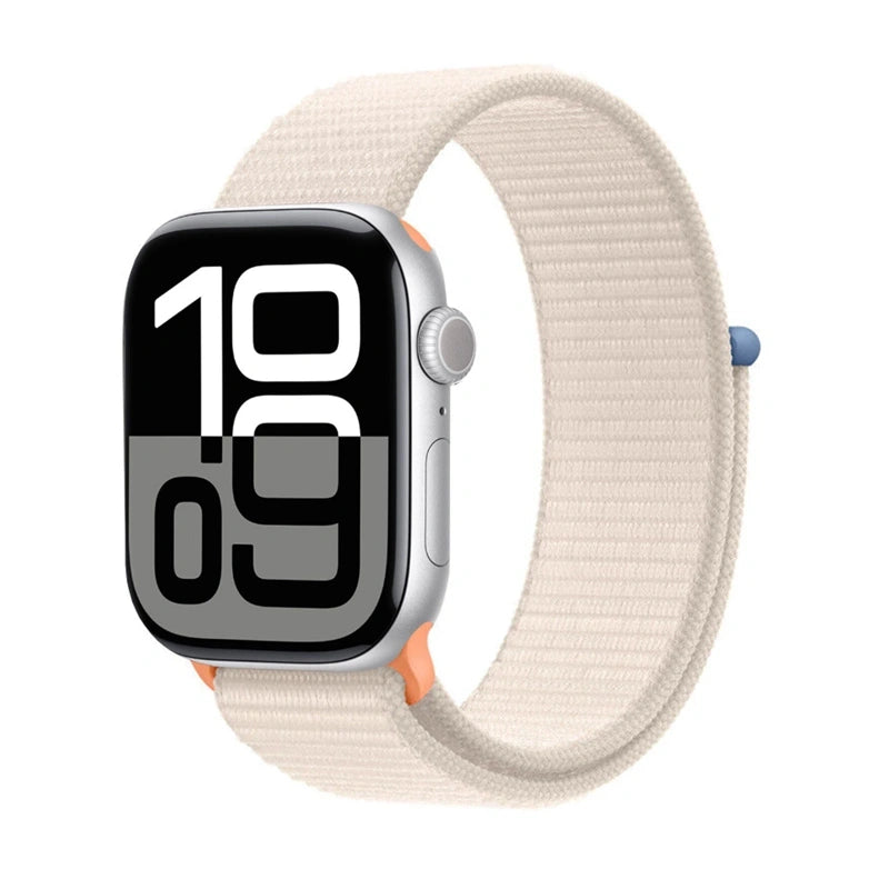 Crong Λουράκι Apple Watch 2/3/4/5/6/7/8/9/10/11 - SE (1/2/3) - 38/40/41/42mm από Νάιλον - Nylon - Starlight