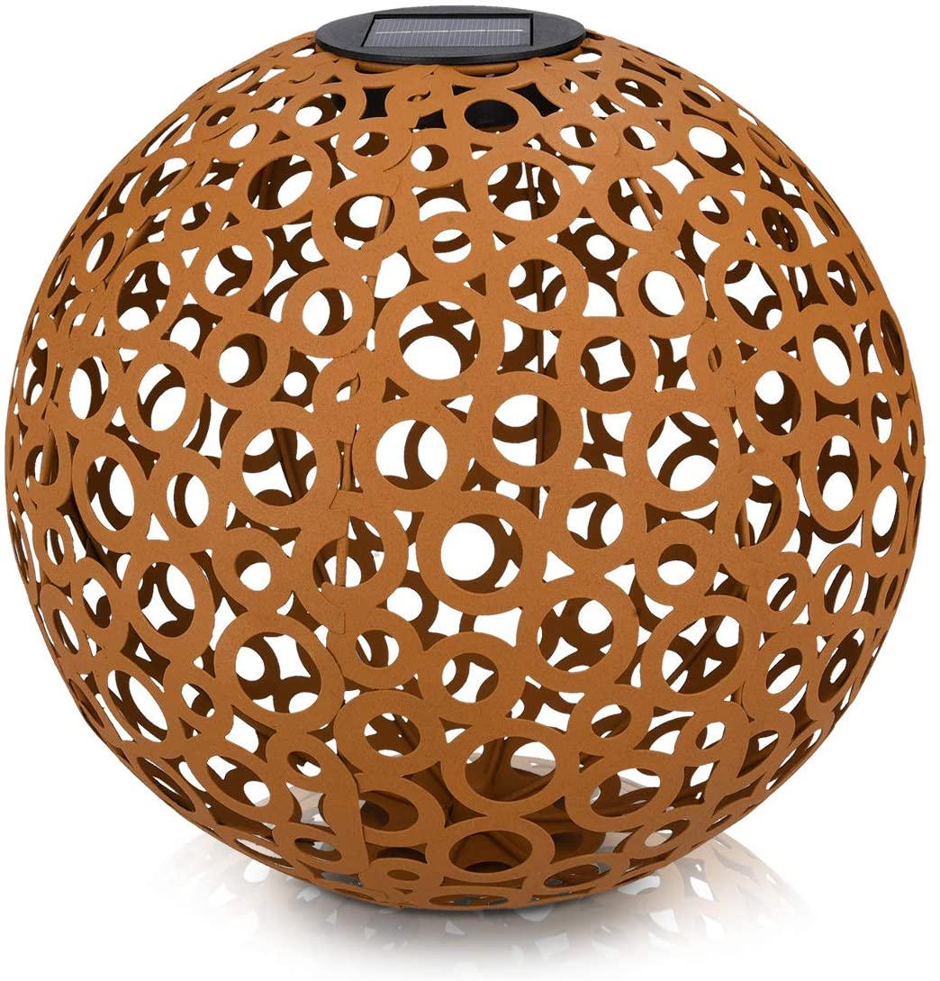 Navaris Outdoor Solar Light Ball Διακοσμητική Φωτεινή Μπάλα - Powder Rust Ornament - 47543.02