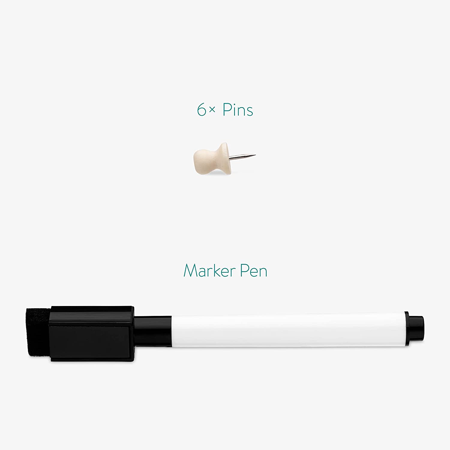 Navaris Πίνακας Ανακοινώσεων με Καθρέφτη και Πίνακα με Πινέζες - 70 x 35cm - Cream - 54652.2.16