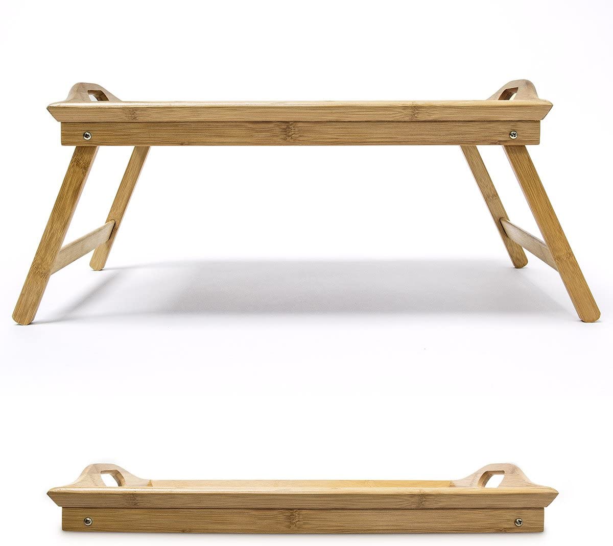 Relaxdays Τραπεζάκι Σερβιρίσματος Φαγητού από Μπαμπού - Natural - 4052025188818