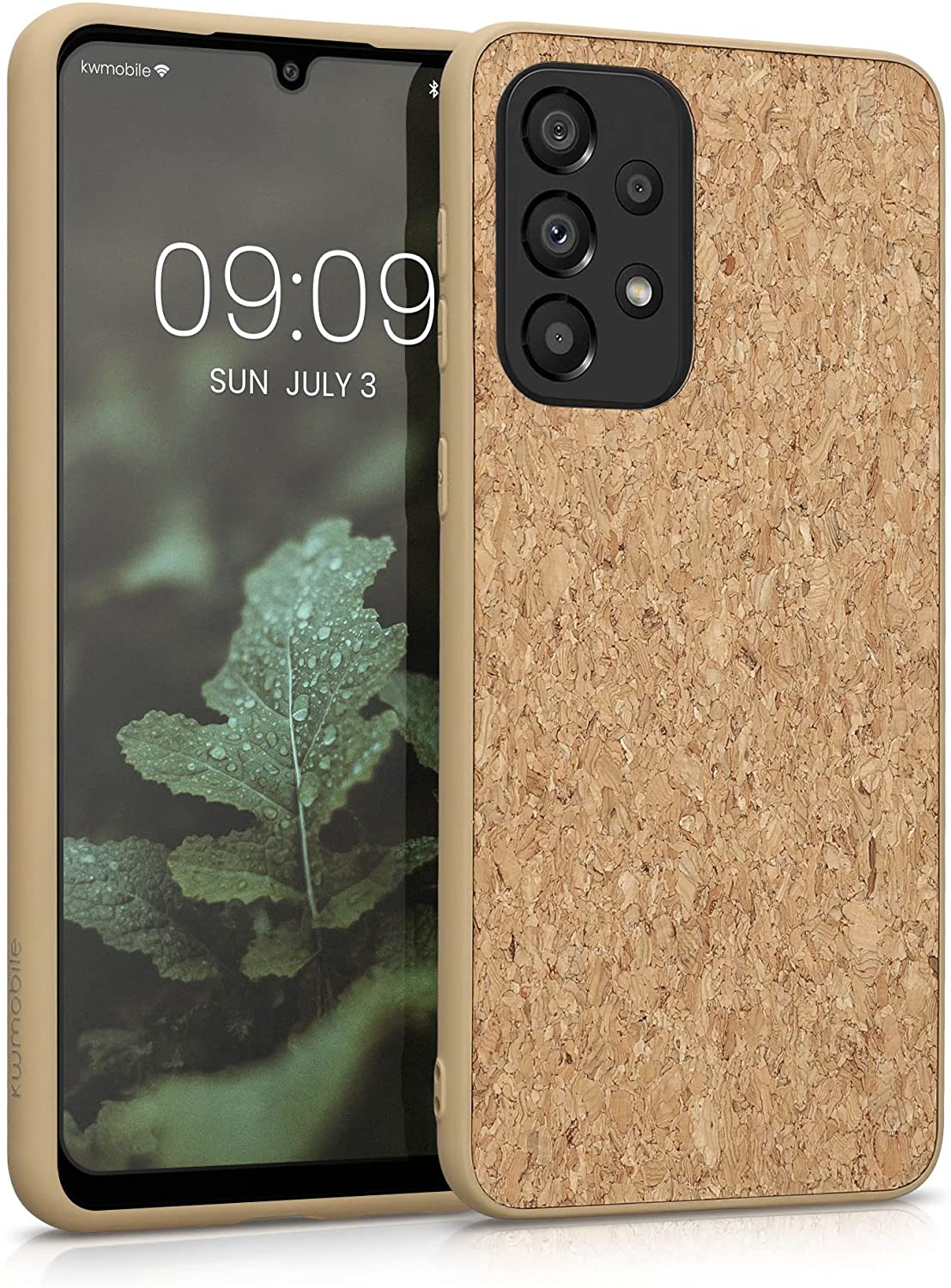 KW Samsung Galaxy A33 5G Σκληρή Θήκη από Φελλό με Πλαίσιο Σιλικόνης - Light Brown - 58217.24