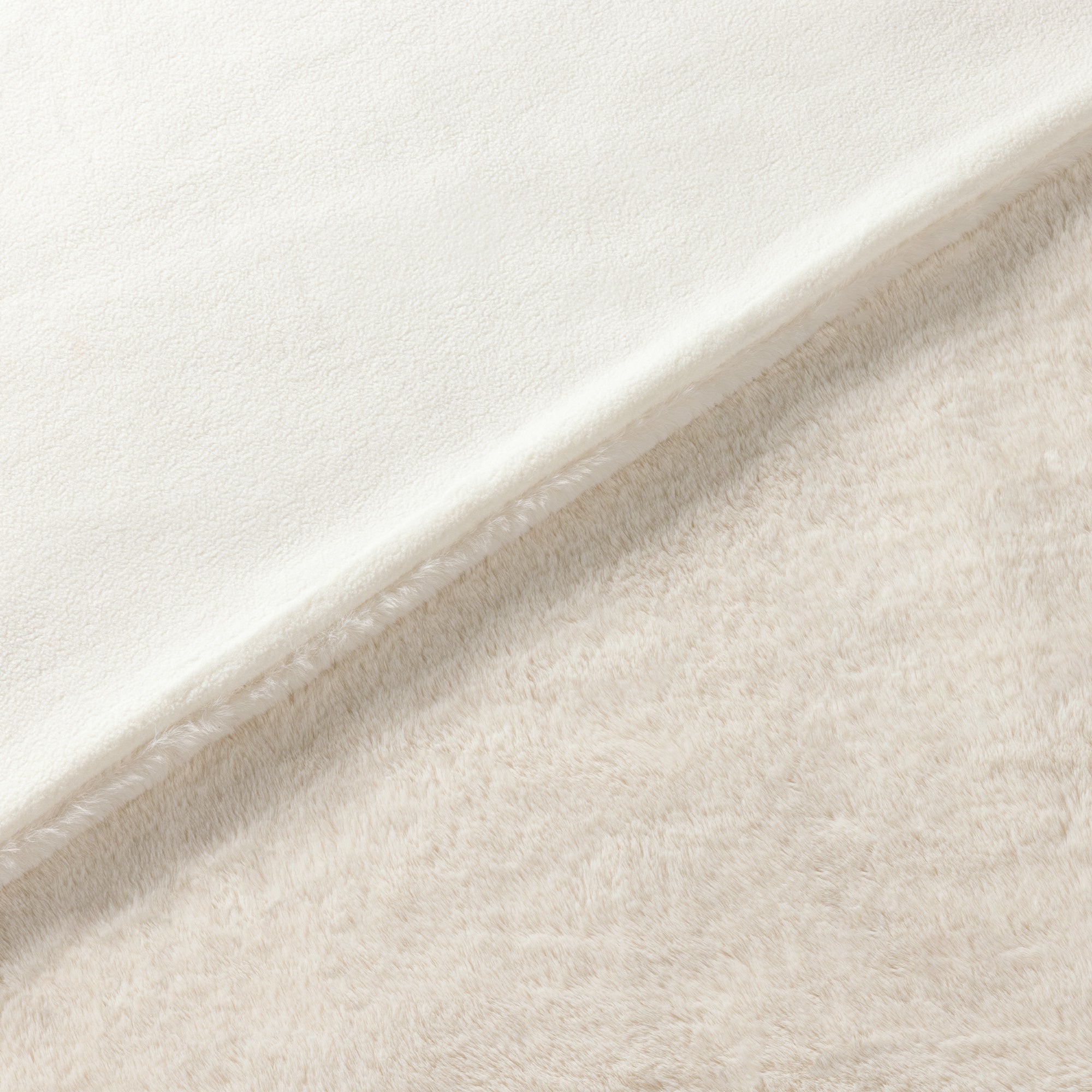 Navaris Κουβέρτα από Συνθετική Γούνα και Φλις - 130 x 150 cm - Cream - 55841.01