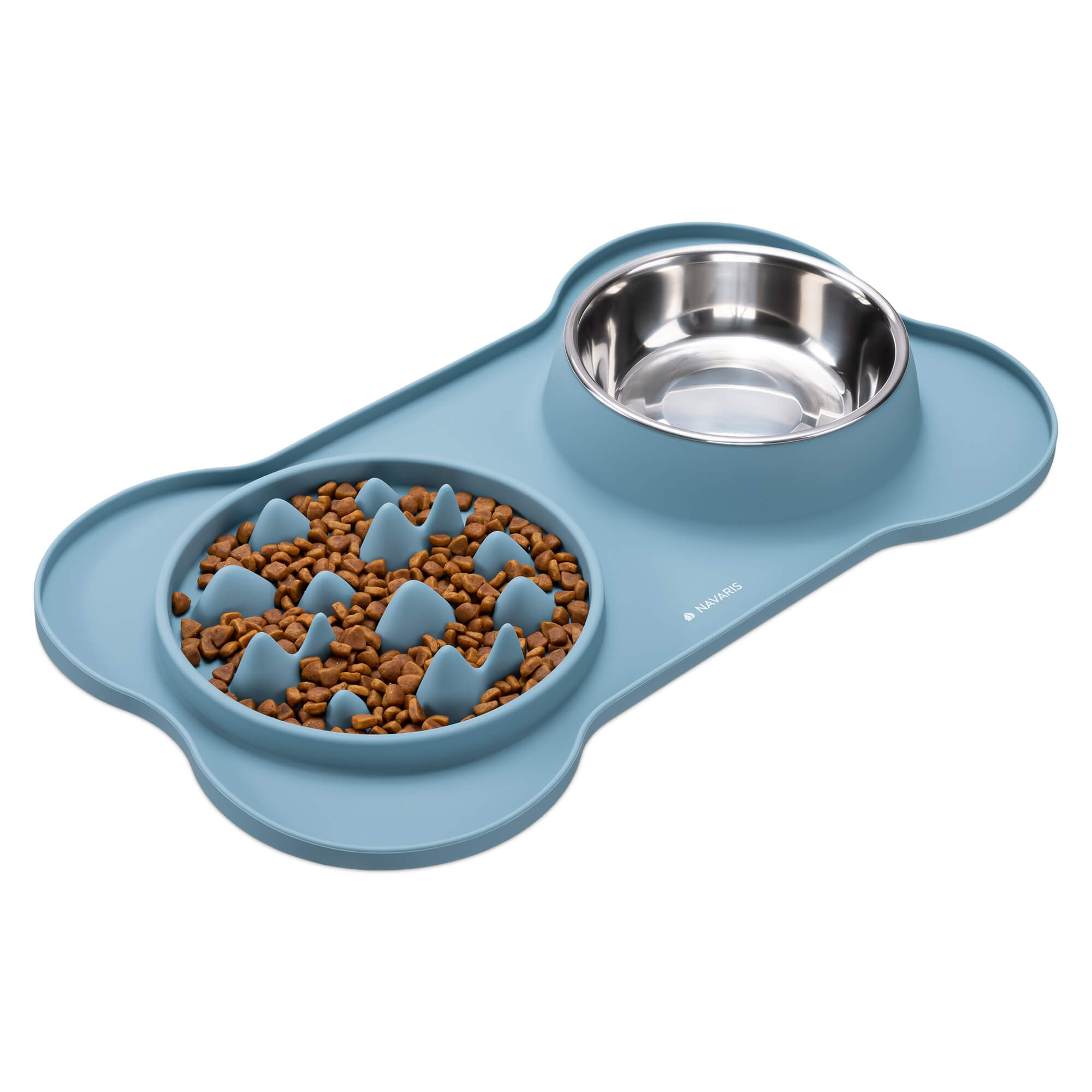 Navaris Slow-Feeder Μπολ Αργής Κατάποσης από Σιλικόνη - Blue - 55133.17