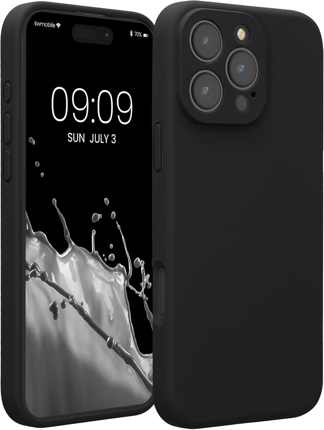 KW iPhone 16 Pro Max Θήκη Σιλικόνης Rubberized TPU - Black