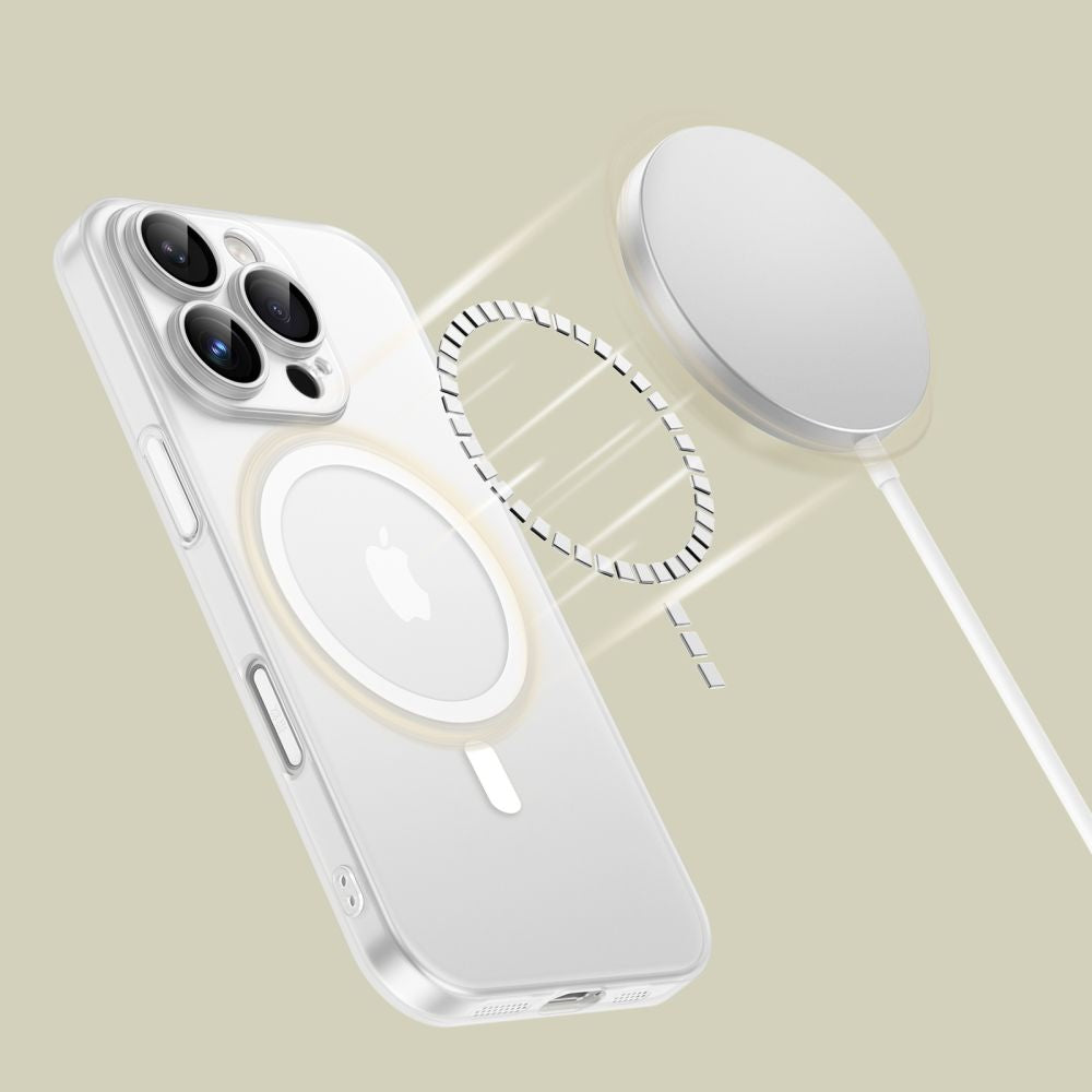 Tech-Protect iPhone 16 Pro MagSlim - Σκληρή Θήκη με MagSafe - Matte / White
