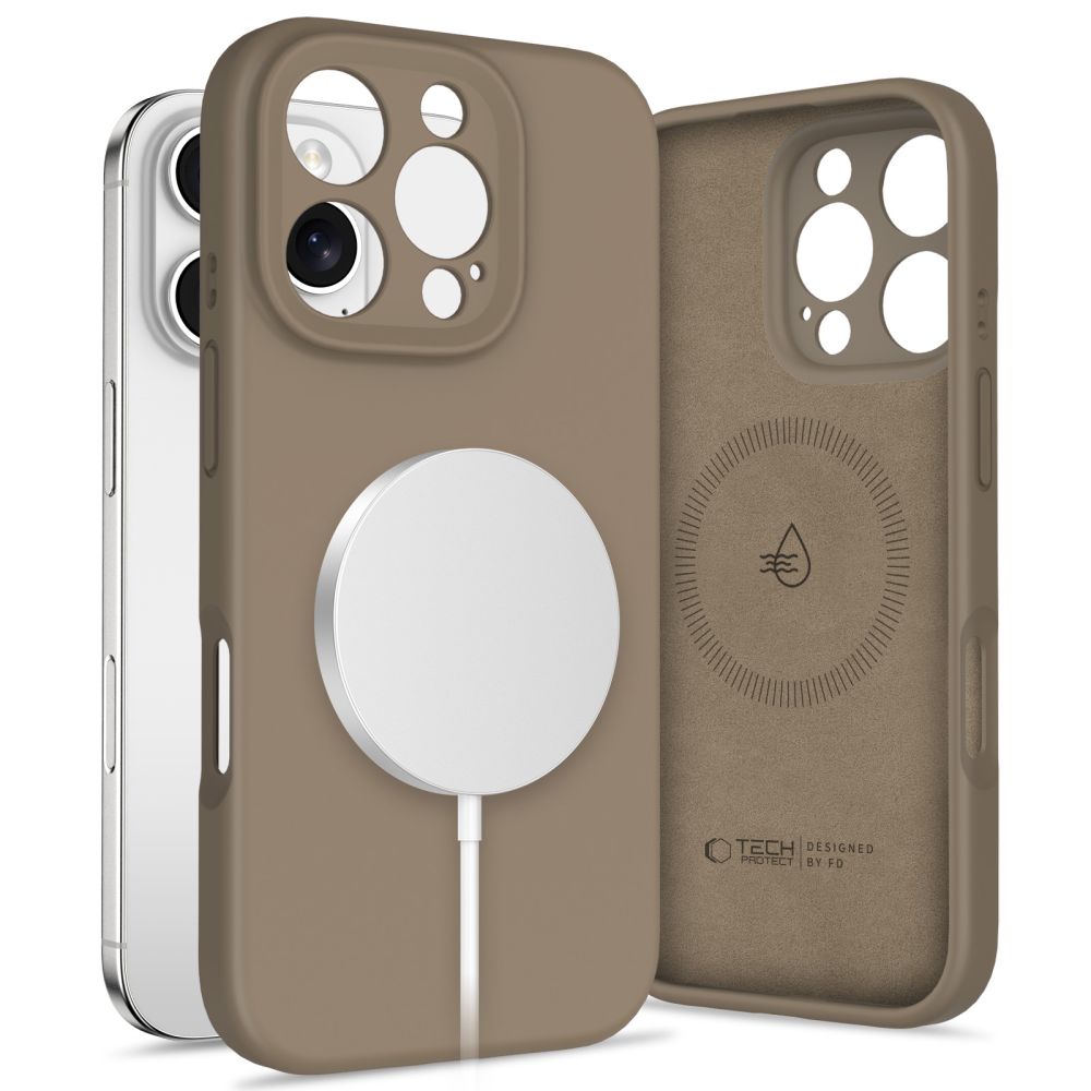 Tech-Protect iPhone 16 Pro Max Liquid Silicone - MagSafe Θήκη Σιλικόνης TPU - Chocolate Brown