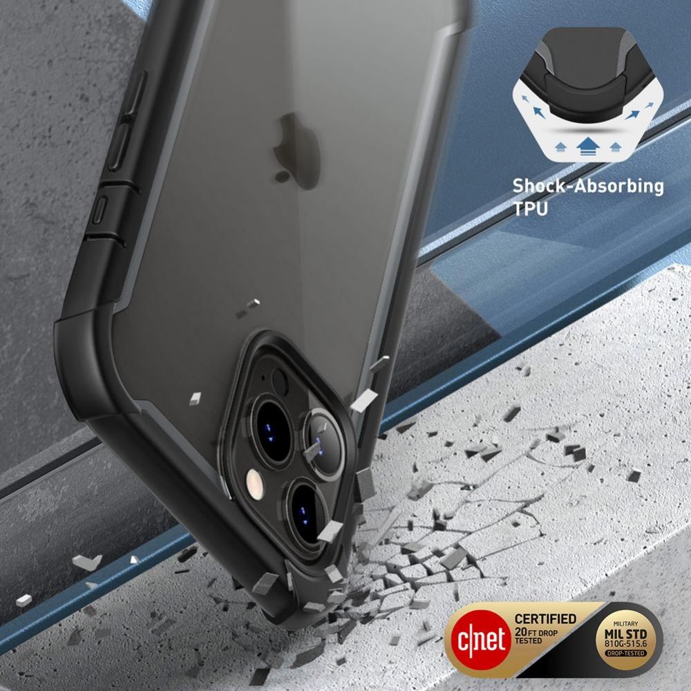 i - Blason iPhone 13 Pro Ares Σκληρή Θήκη με Πλαίσιο Σιλικόνης και Προστασία Οθόνης - Black