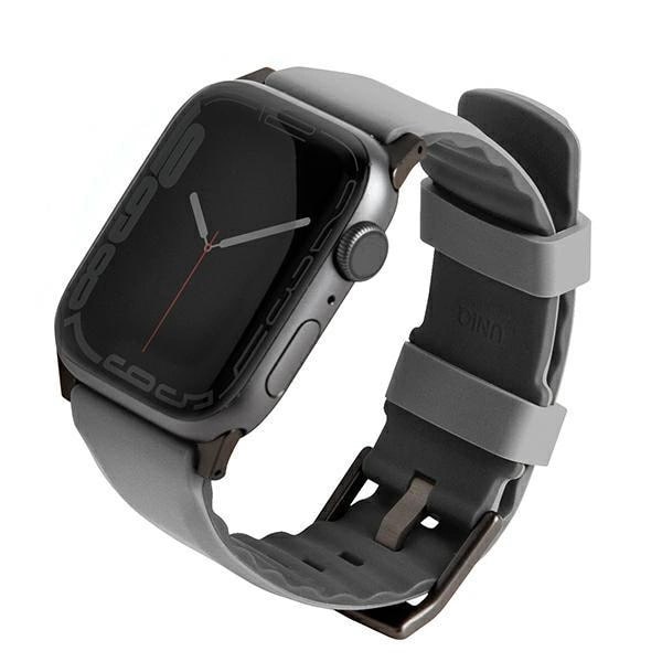 Uniq Λουράκι Apple Watch 2 / 3 / 4 / 5 / 6 / 7 / 8 / 9 / SE - 38 / 40 / 41 mm Linus Airosoft Σιλικόνης - Grey / Chalk Grey