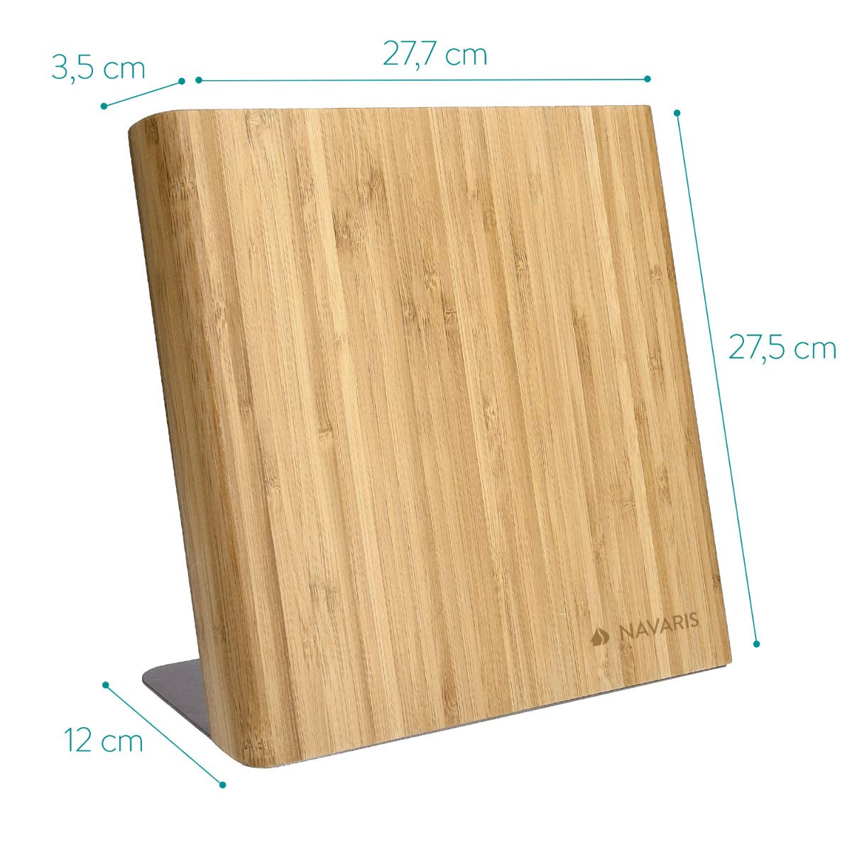 Navaris Bamboo Magnetic Knife Holder Μαγνητική Ξύλινη Βάση Μαχαιριών - Light Brown - 42543