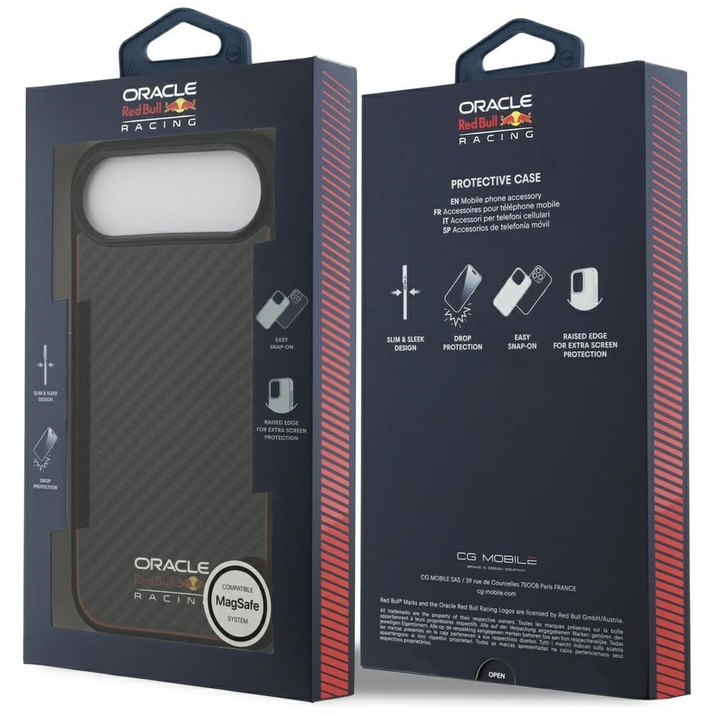 Red Bull iPhone Air - Kevlar Logo Matt MagSafe - Σκληρή Θήκη με Πλαίσιο Σιλικόνης - Black - RBHMP17M24CFOSK