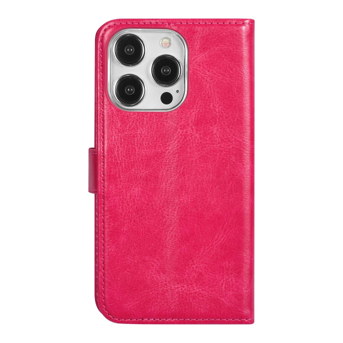 Tuniq iPhone 15 Pro - Θήκη Πορτοφόλι Stand από Δερματίνη - Ροζ