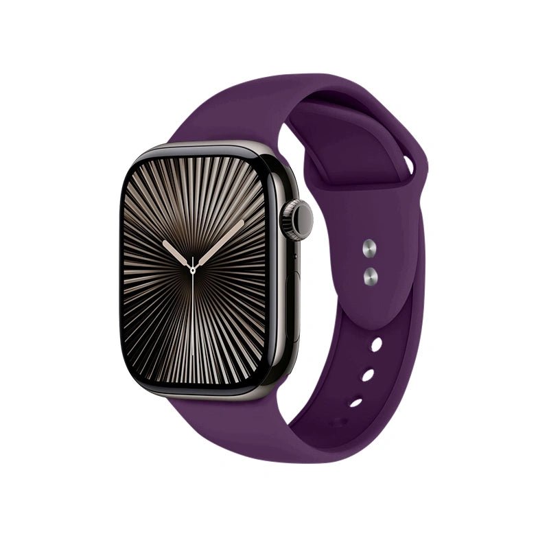 Crong Λουράκι Apple Watch 4/5/6/7/8/9/10/11 - SE (1/2/3) - ULTRA (1/2/3) - 44/45/46/49mm Σιλικόνης - Liquid Strap - Plum