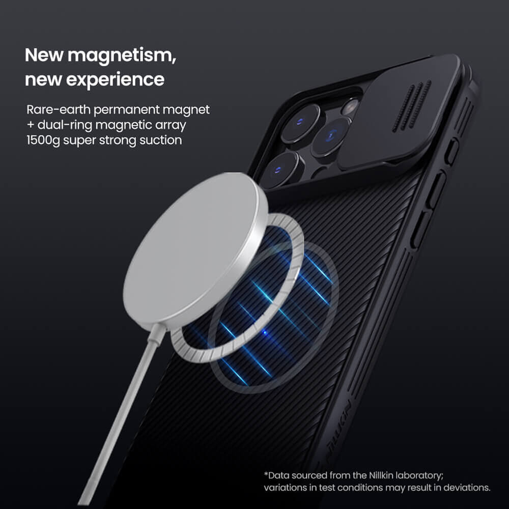 Nillkin iPhone 16 Pro Max CamShield Pro Magnetic Σκληρή Θήκη με Κάλυμμα για την Κάμερα και MagSafe - Black