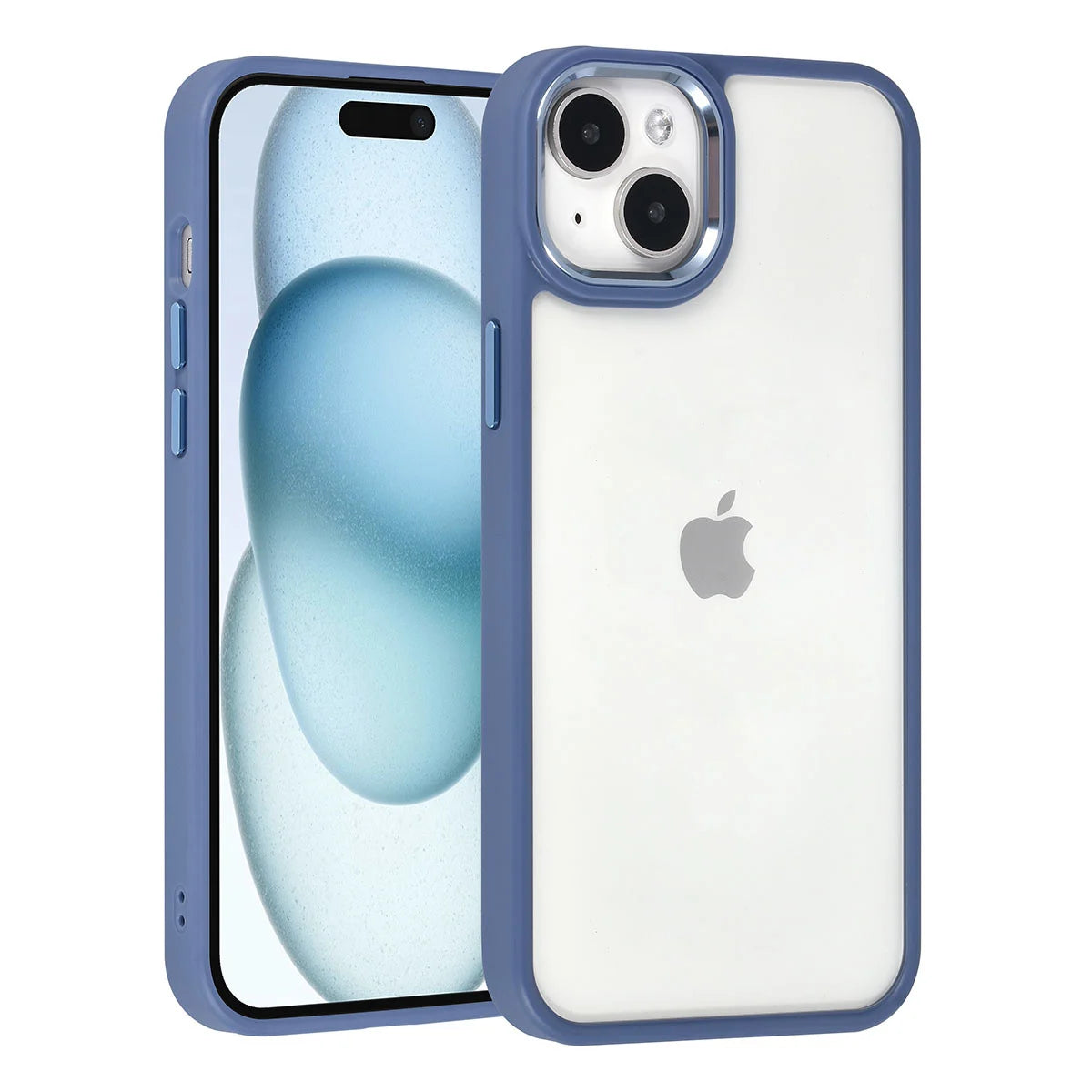 Tuniq iPhone 15 Plus / 14 Plus - Σκληρή Θήκη με Πλαίσιο Σιλικόνης - Ανοιχτό Μπλε / Διάφανο