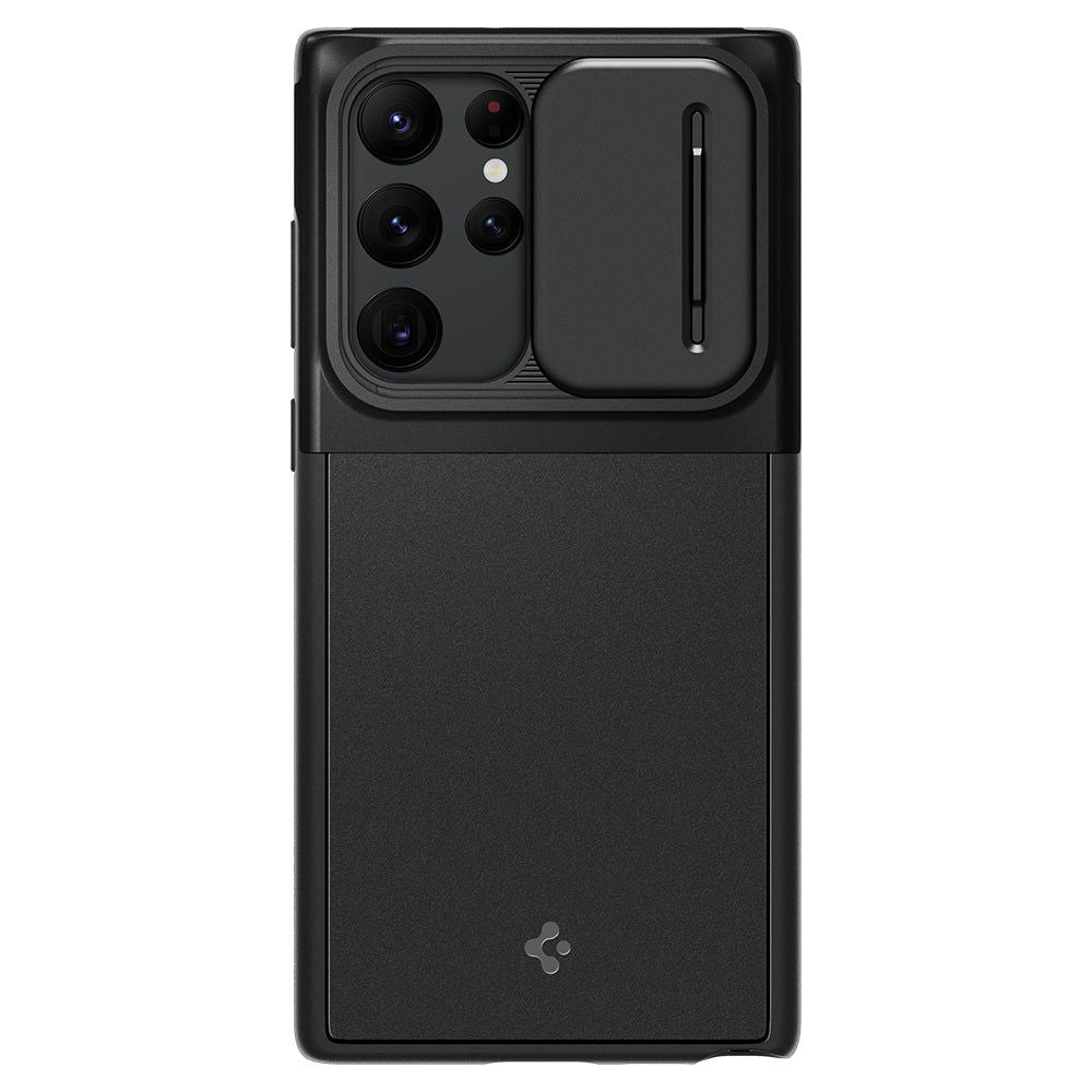 Spigen Samsung Galaxy S22 Ultra Optik Armor Θήκη Σιλικόνης με Κάλυμμα για την Κάμερα - Black