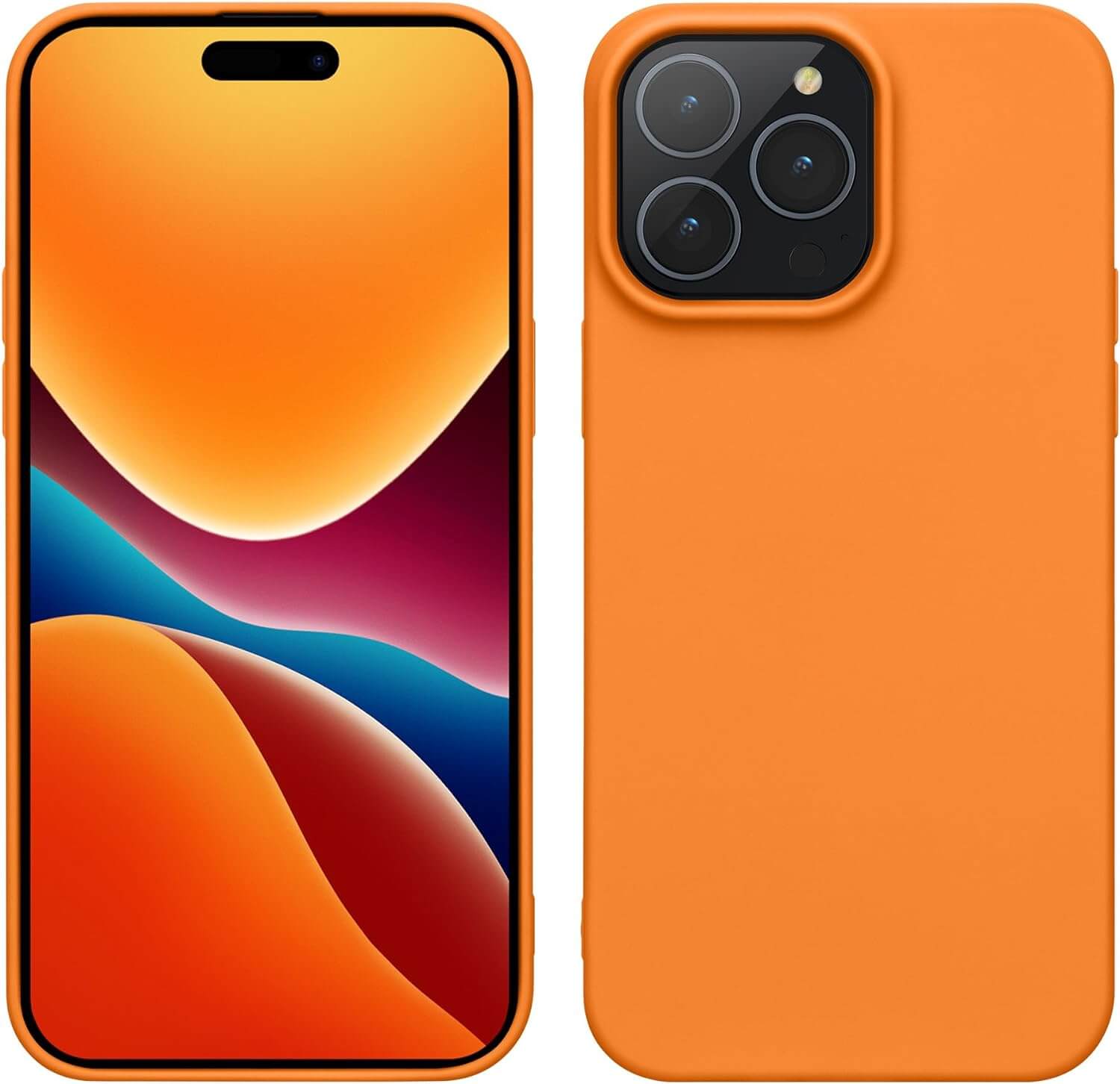 KW iPhone 15 Pro Λεπτή Θήκη Σιλικόνης TPU - Fruity Orange - 61959.150