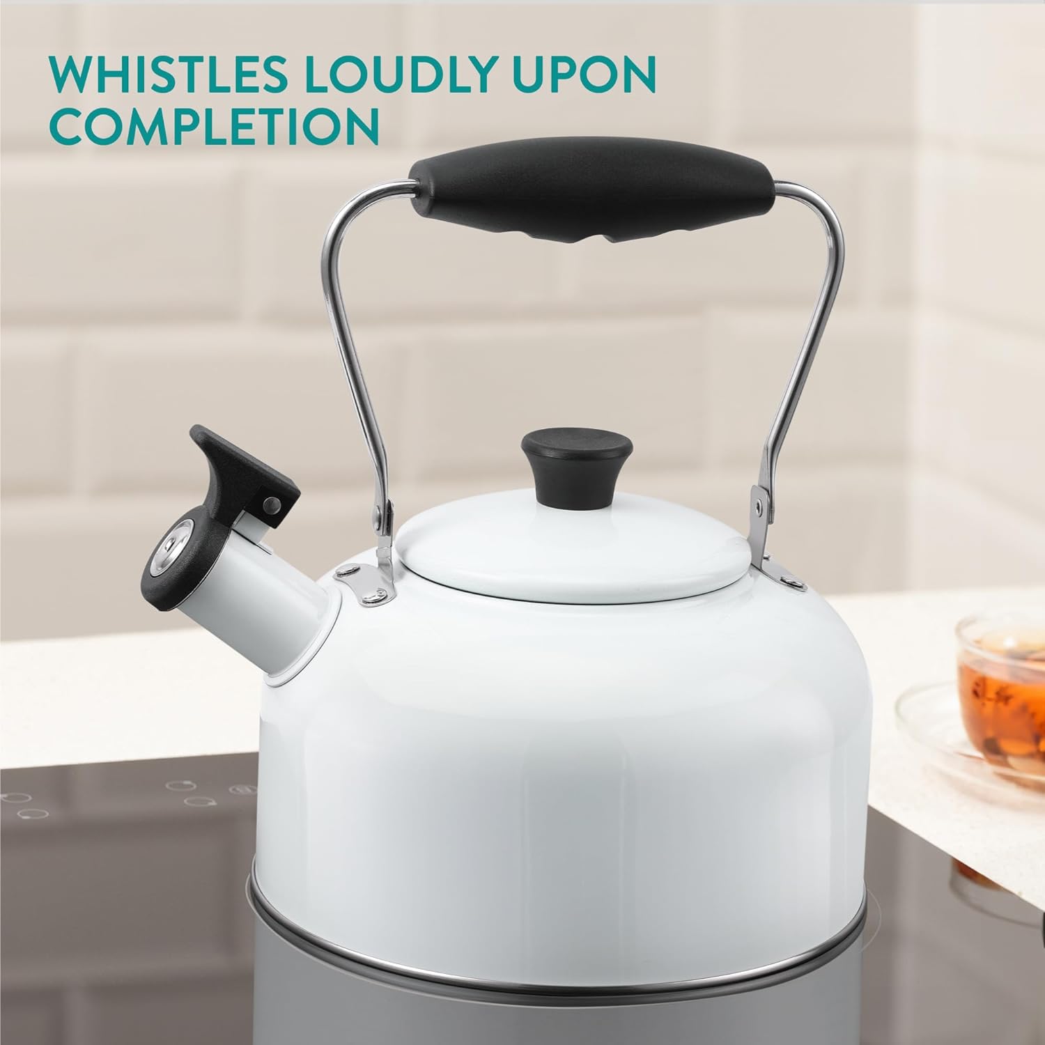 Navaris Βραστήρας Σφυρίγματος από Ανοξείδωτο Ατσάλι - 2.8 L - White - 61696.01