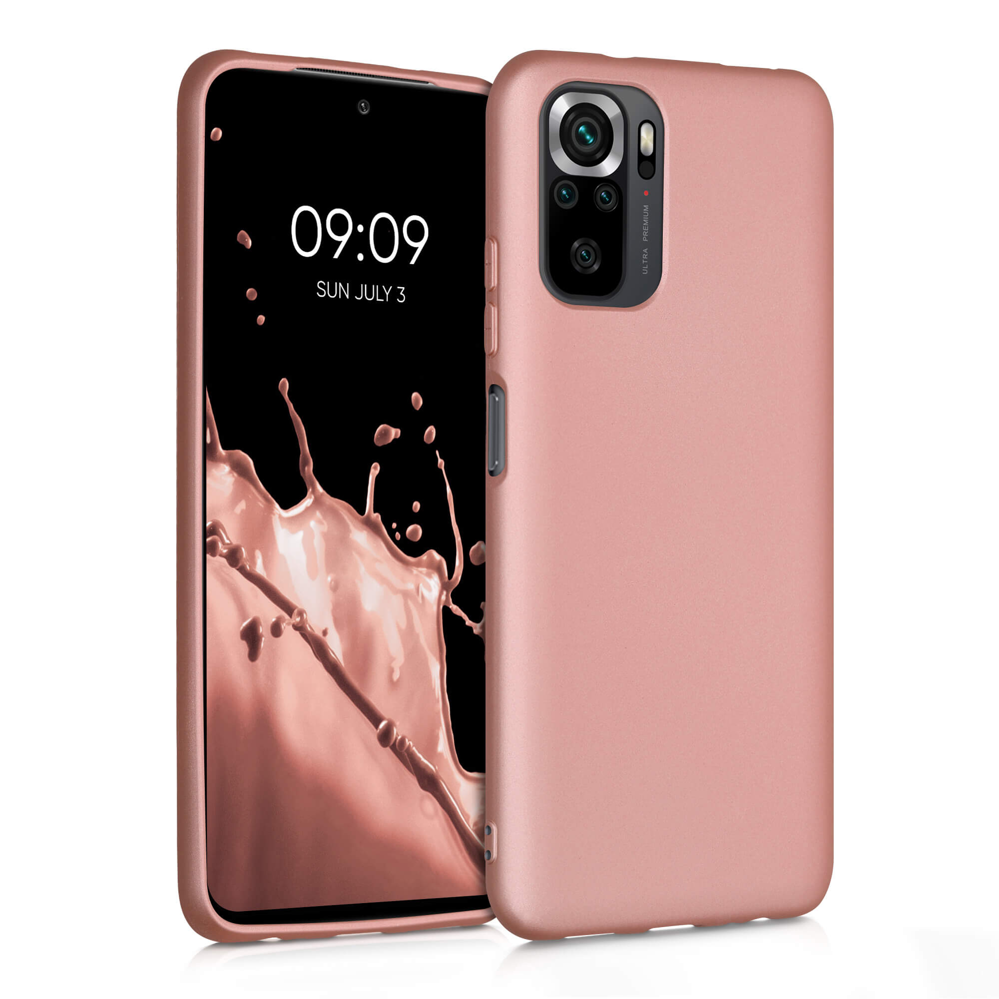 KW Xiaomi Redmi Note 10 / Note 10S Θήκη Σιλικόνης TPU - Rose Gold - 54542.31