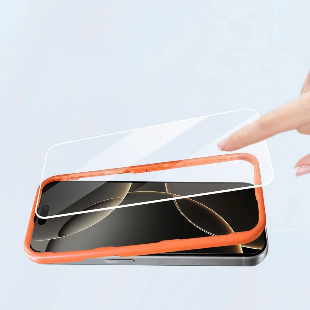 Tech - Protect iPhone 16 Pro / iPhone 17 Pro Easy Set+ - Σετ με 2 Tempered Glass Αντιχαρακτικά Γυαλιά Οθόνης με οδηγό και 1 Αντιχαρακτικό Γυαλί για την Κάμερα - Διάφανα