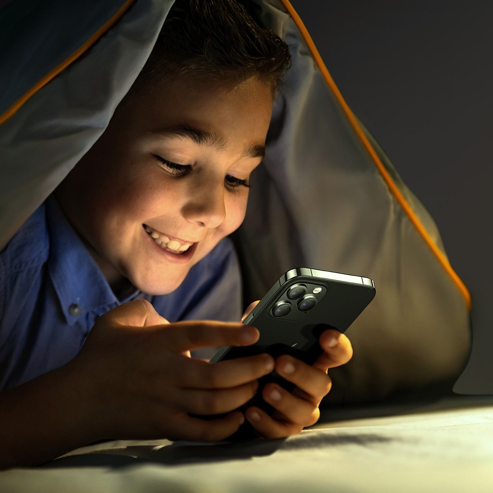 Joyroom iPhone 12 Pro Max Knight Series Anti-Blue Light 2.5D 9H Full Screen Tempered Glass Αντιχαρακτικό Γυαλί Οθόνης - Black - JR-PF600