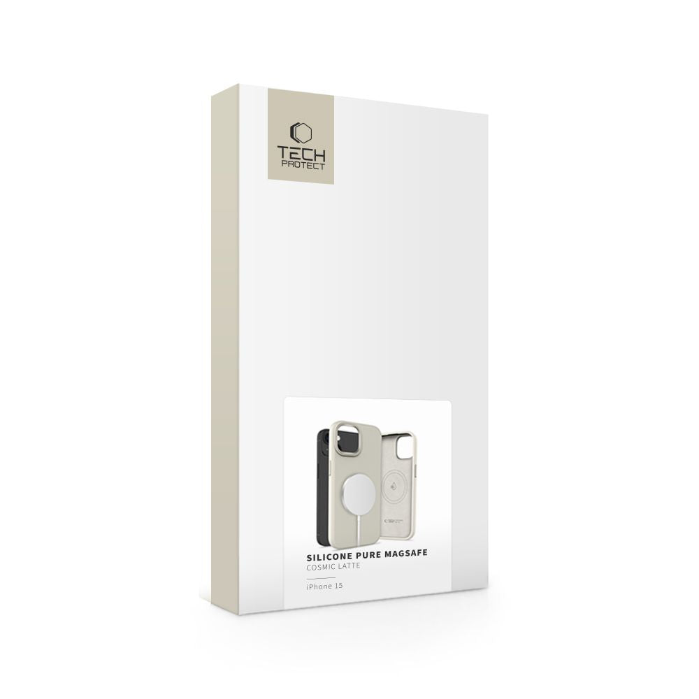 Tech-Protect iPhone 15 Silicone Pure Θήκη Σιλικόνης TPU με MagSafe - Cosmic Latte