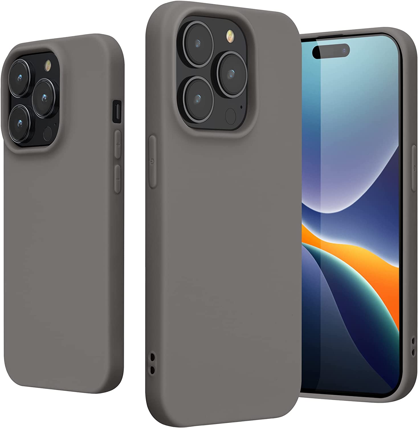 KW iPhone 14 Pro Λεπτή Θήκη Σιλικόνης TPU - Stone Dust - 59077.155