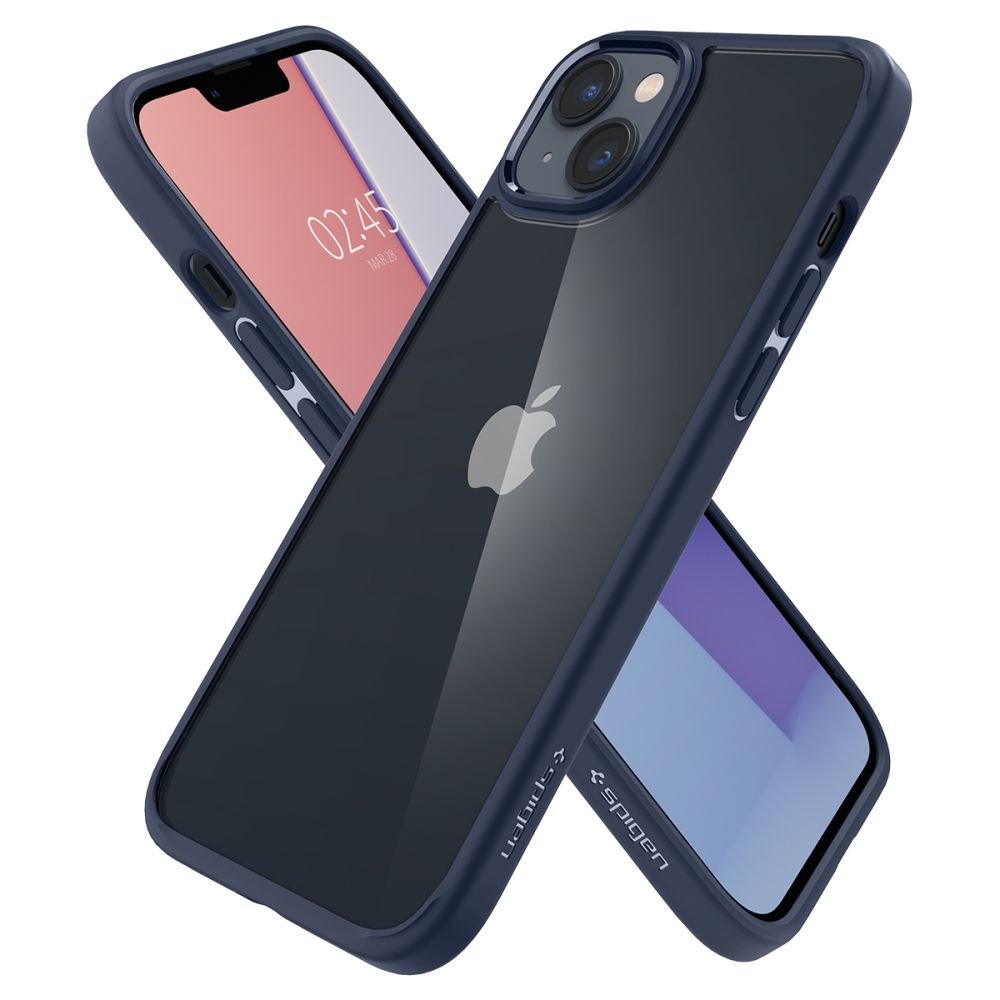 Spigen iPhone 14 Plus / iPhone 15 Plus Ultra Hybrid Σκληρή Θήκη με Πλαίσιο Σιλικόνης - Navy Blue
