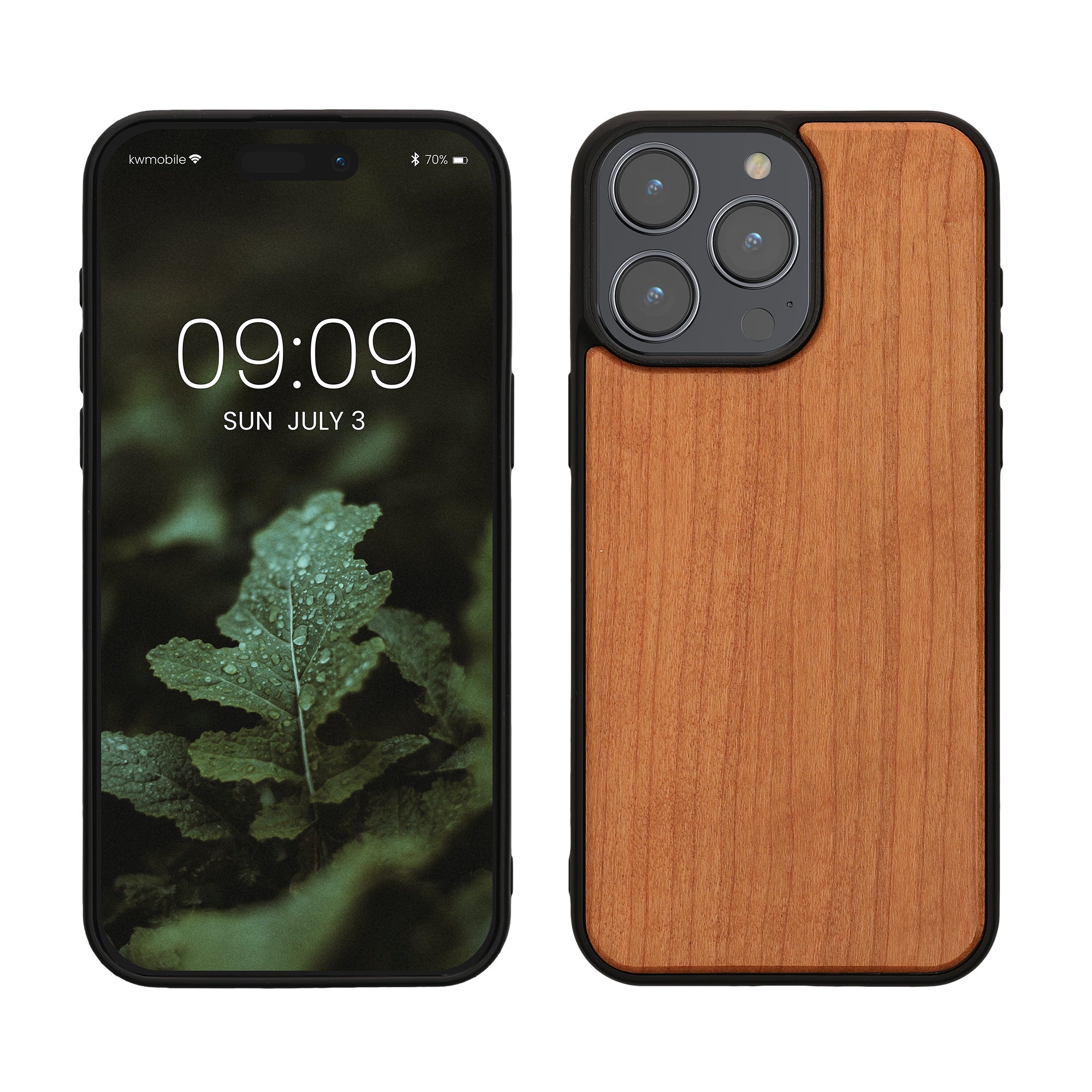 KW iPhone 15 Pro Max Θήκη από Φυσικό Ξύλο - Brown