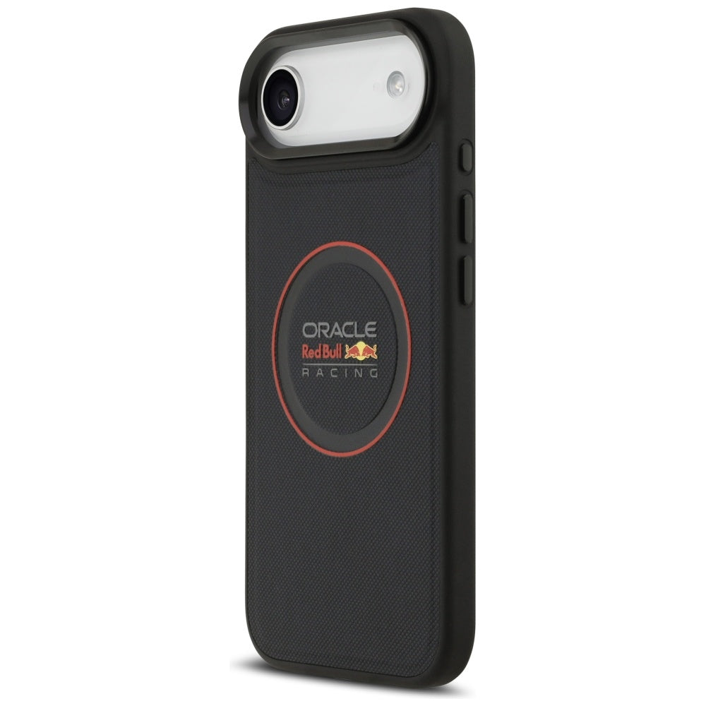 Red Bull iPhone Air - Meshed Red Ring and Metal Buttons MagSafe - Σκληρή Θήκη με Επένδυση Οικολογικού Δέρματος - Navy - RBHMP17M24PUILVR