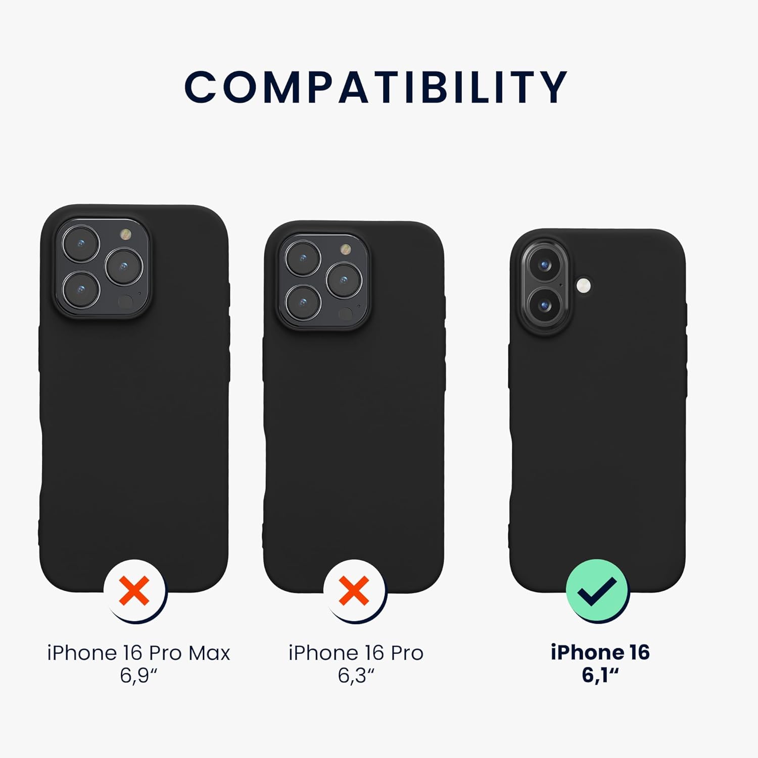KW iPhone 16 Λεπτή Θήκη Σιλικόνης TPU - Matte Black