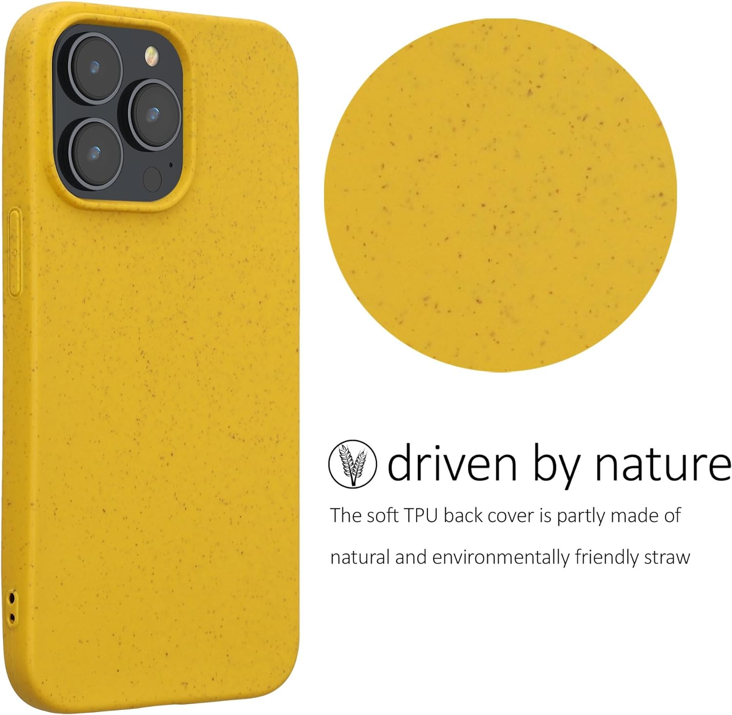 Kalibri iPhone 15 Pro Max Θήκη Σιλικόνης TPU με Ανακυκλώσιμο και Βιοδιασπώμενο Υλικό - Yellow