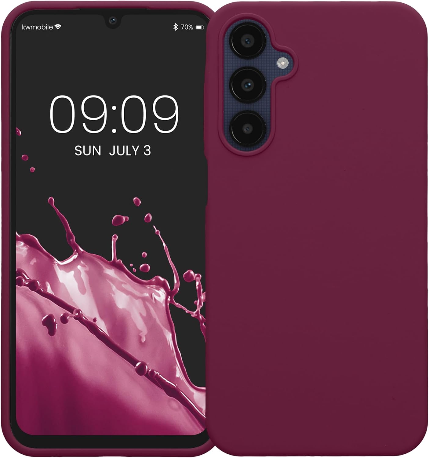 KW Samsung Galaxy A25 5G Θήκη Σιλικόνης Rubberized TPU - Bordeaux Purple