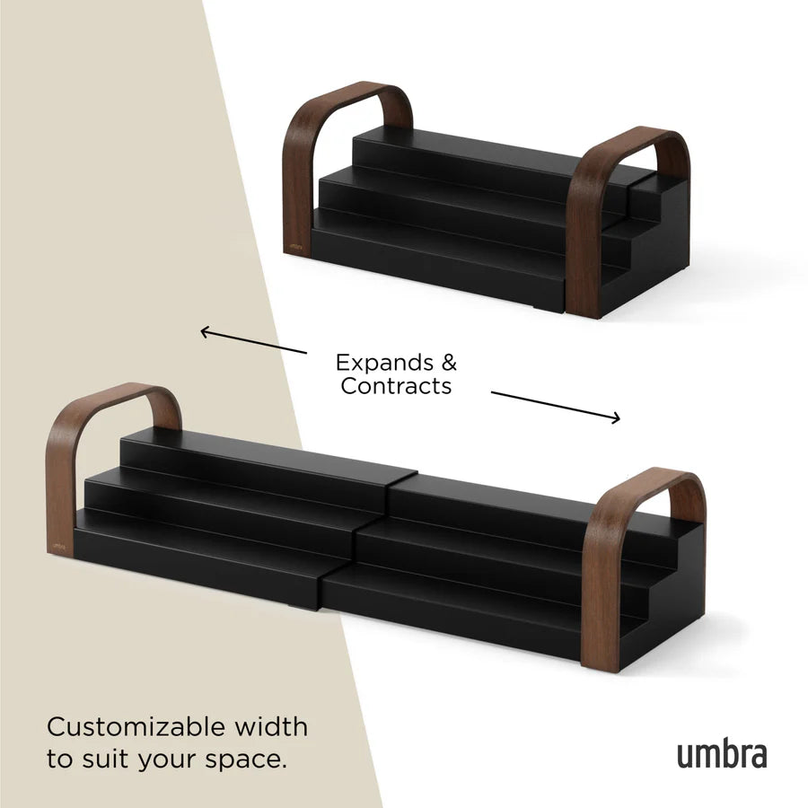 Umbra Bellwood Επεκτεινόμενη Βάση Μπαχαρικών 3 Επιπέδων - Black / Walnut
