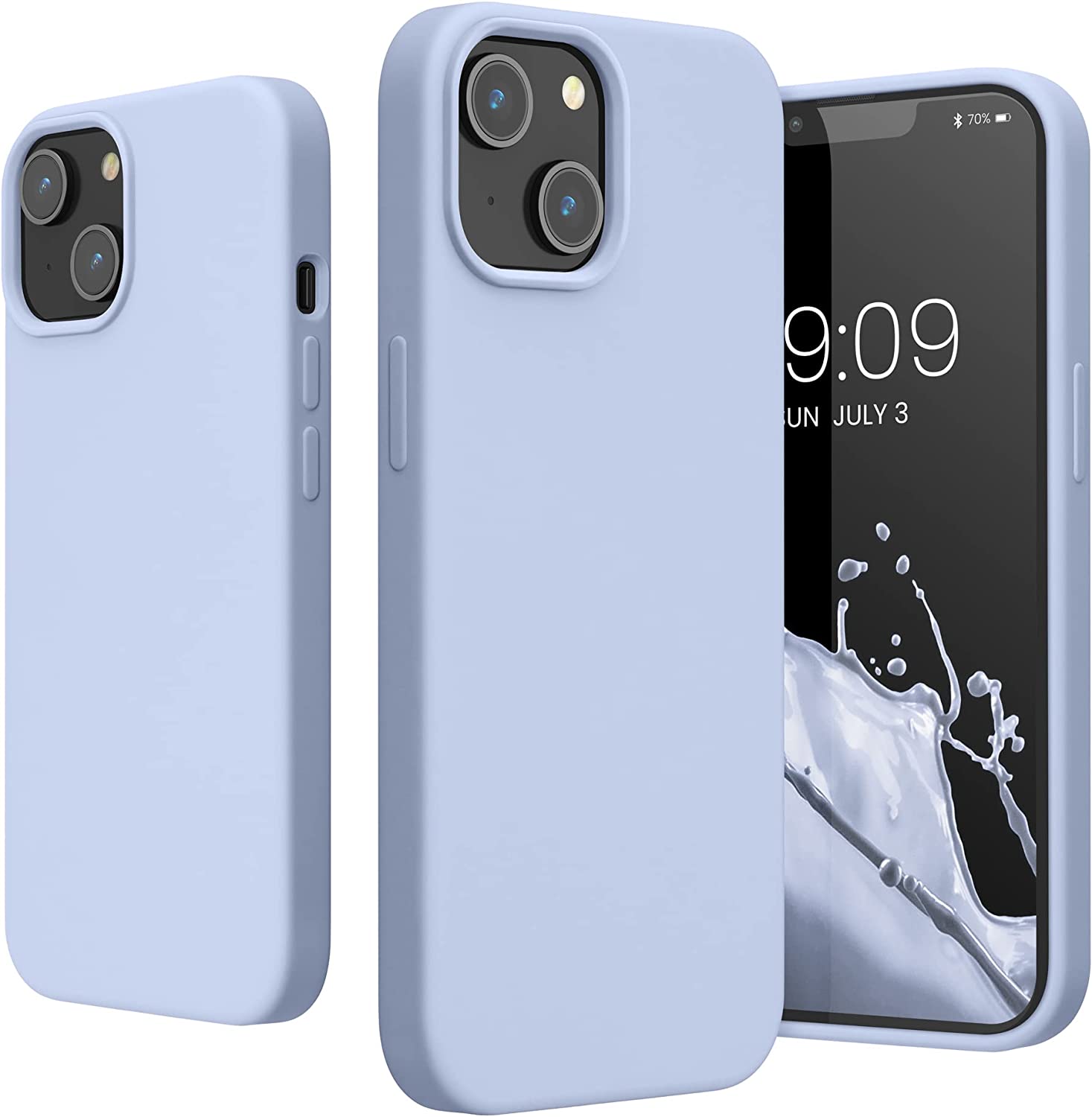 KW iPhone 14 Θήκη Σιλικόνης TPU - Light Blue Matte - 59071.58