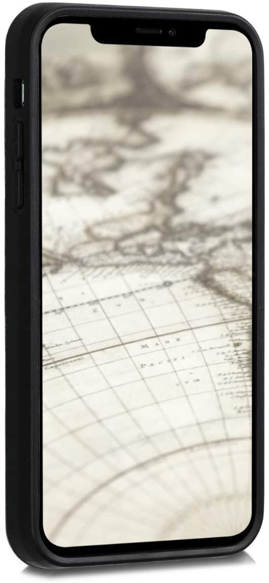 KW iPhone 11 Θήκη από Φυσικό Ξύλο Design Travel Outline - Dark Brown - 49799.03