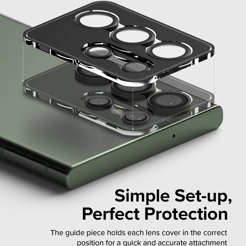 Ringke Samsung Galaxy S23 Ultra Lens Frame Glass Αντιχαρακτικό Γυαλί για την Κάμερα - Black