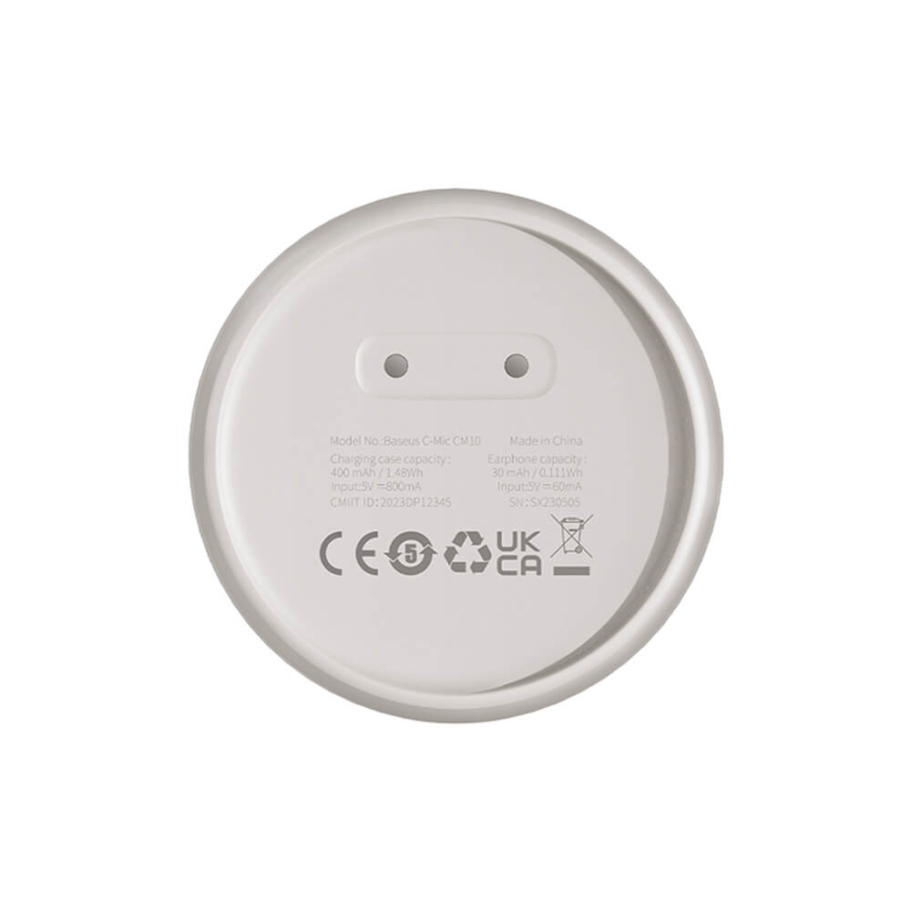 Baseus Bluetooth Headset CM10 - Ασύρματο Ακουστικό Bluetooth V5.3 - White