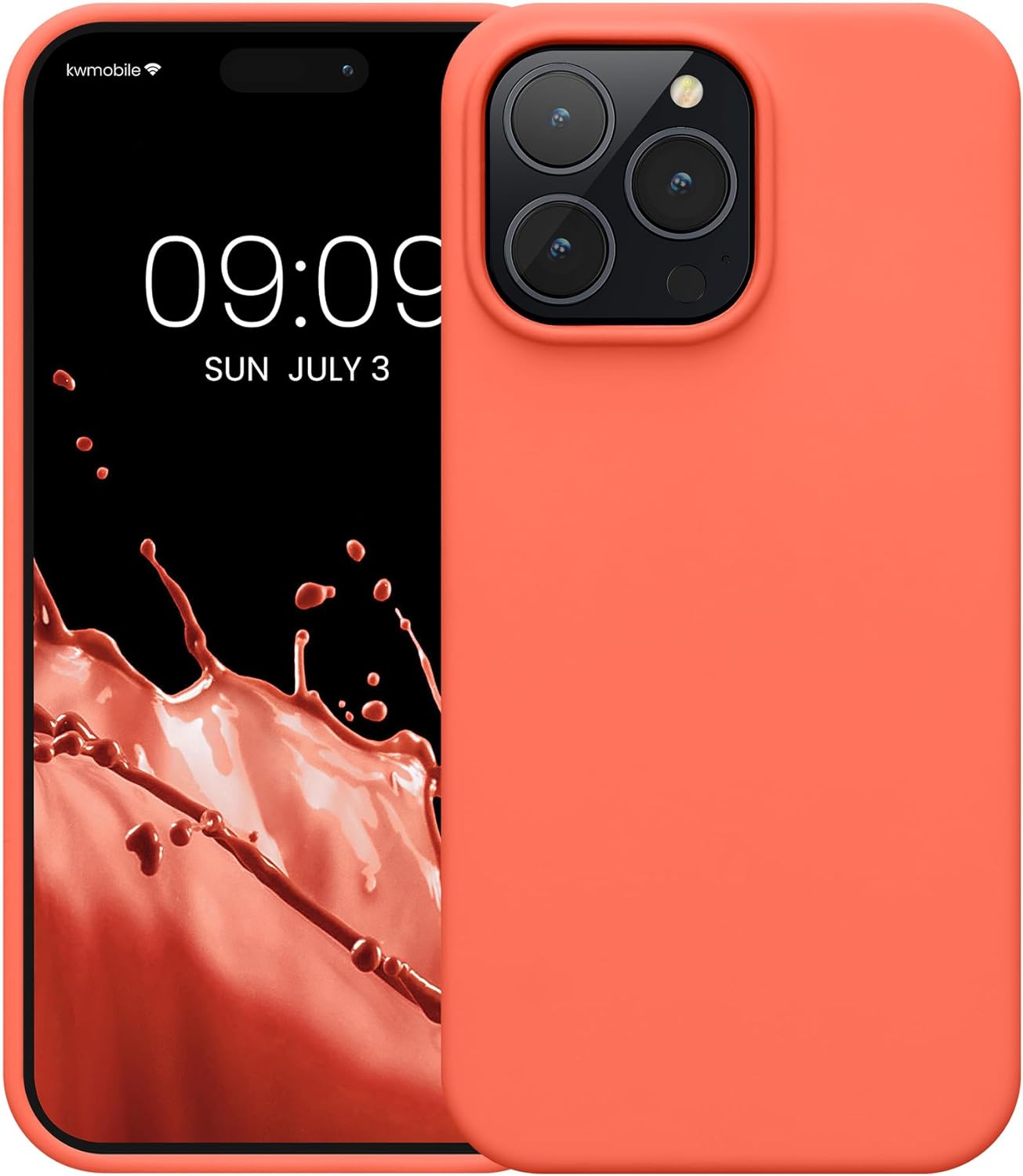 KW iPhone 14 Pro Max Θήκη Σιλικόνης Rubberized TPU - Luminous Coral