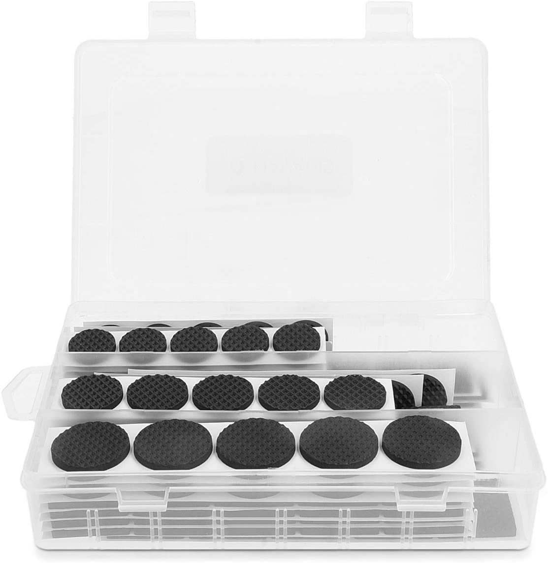 Navaris Σετ με 215 Προστατευτικά Αυτοκόλλητα EVA Δαπέδου για τα Πόδια Επίπλων - Black - 45903.01