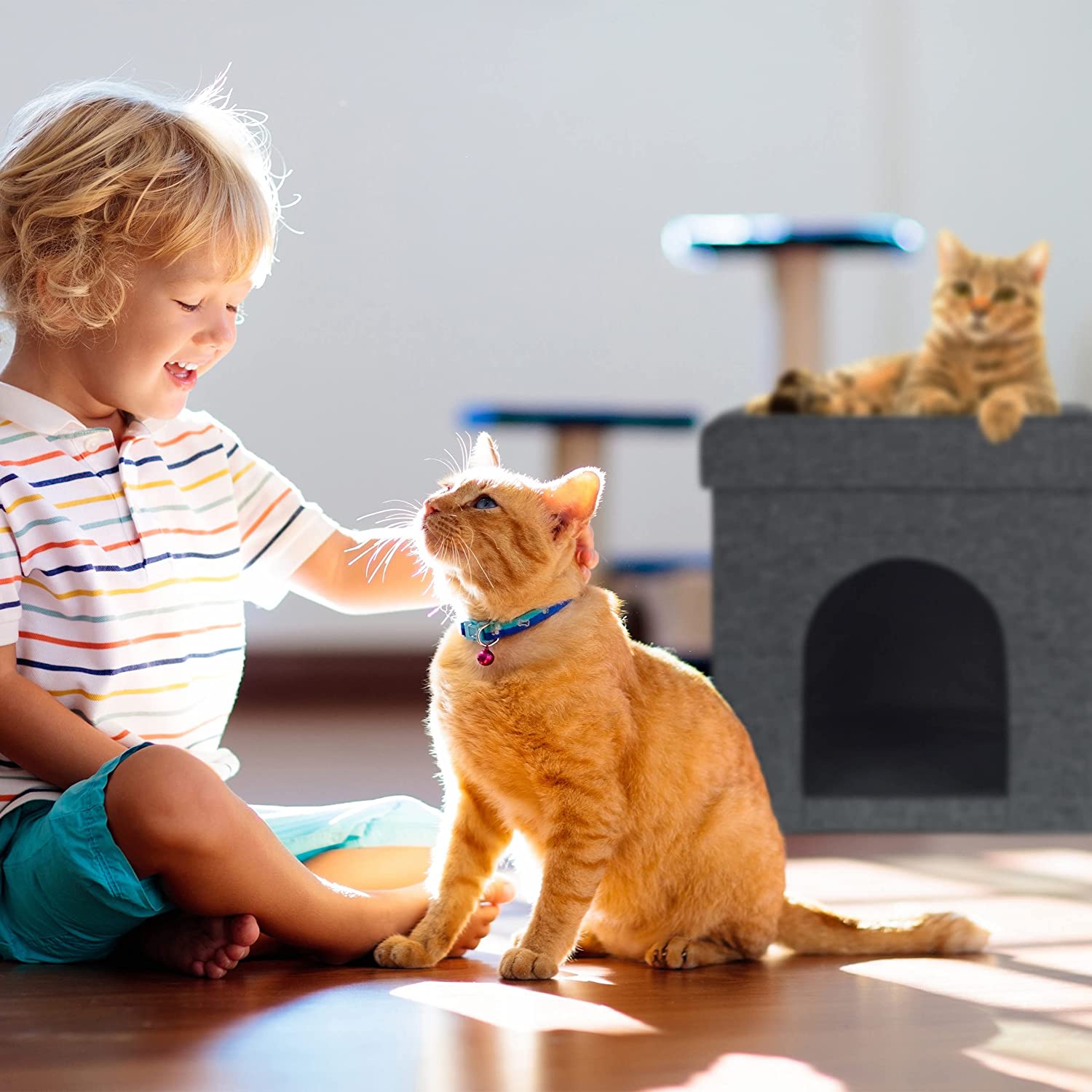 Relaxdays Κρησφύγετο / Σπηλιά για Γάτες και Μικρά Σκυλιά - 38,5 x 37 x 37 cm - Grey - 4052025385156