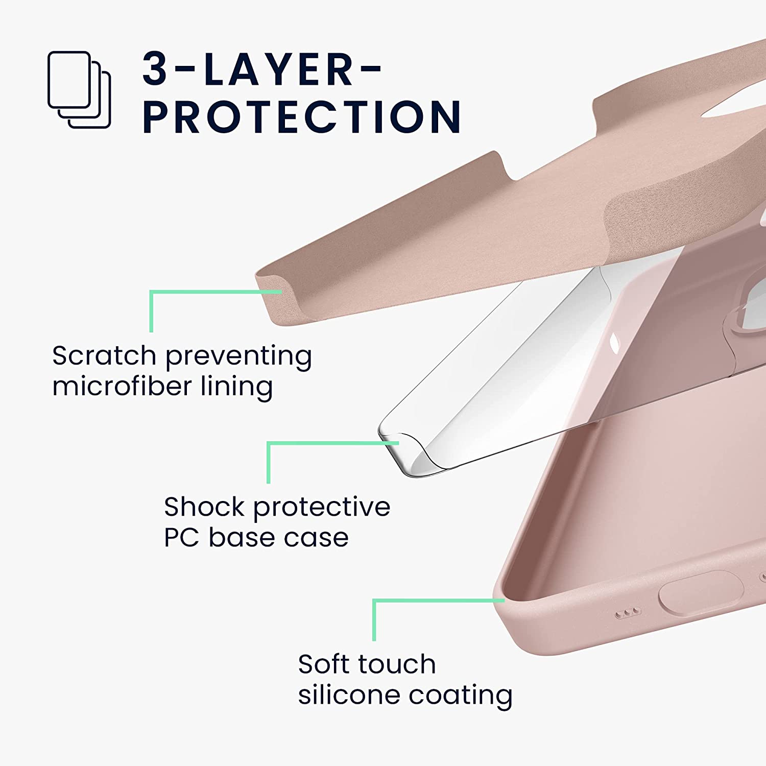 KW iPhone 14 Pro Max Θήκη Σιλικόνης Rubberized TPU - Coconut Swirl - 59074.225