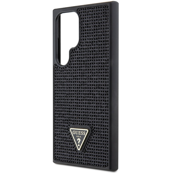 Guess Samsung Galaxy S24 Ultra - Rhinestone Triangle - Σκληρή Θήκη με Πλαίσιο Σιλικόνης - Black - GUHCS24LHDGPPK