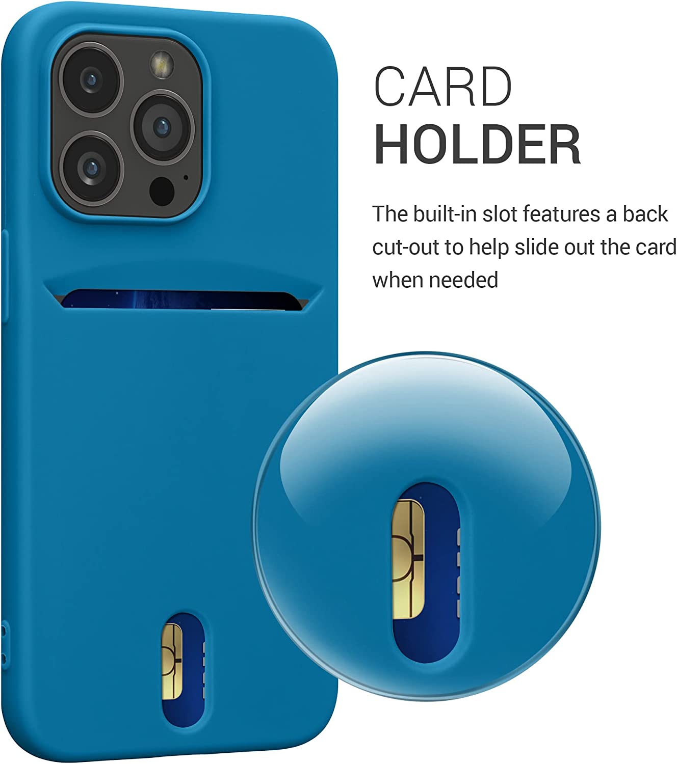 KW iPhone 13 Pro Θήκη Σιλικόνης TPU - Caribbean Blue - 57749.224