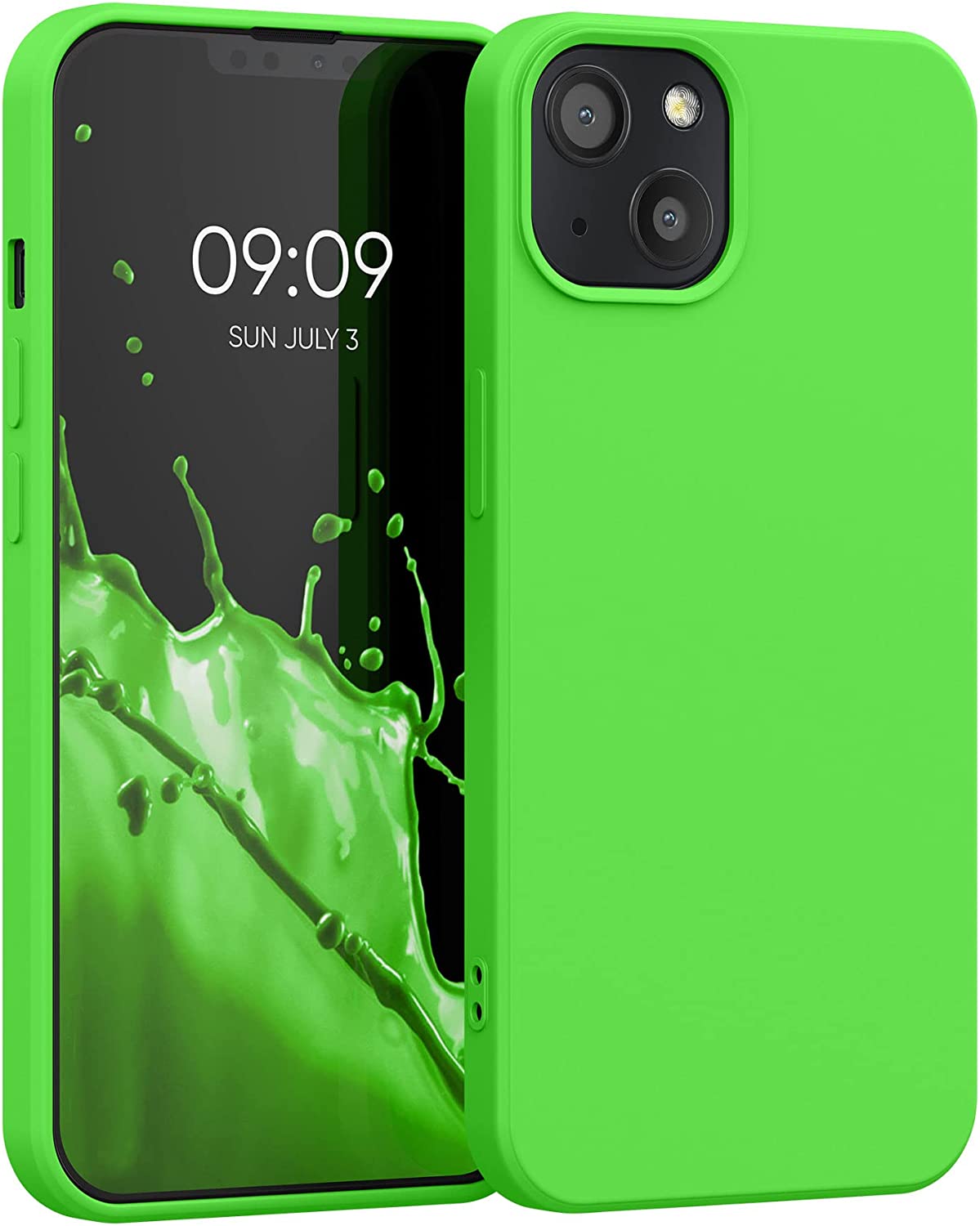 KW iPhone 13 Θήκη Σιλικόνης Rubberized TPU - Lime Green - 55948.159