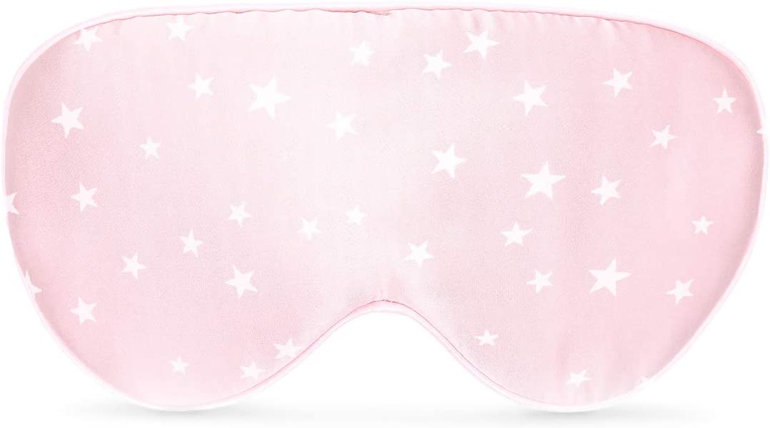 Navaris Silk Eye Mask Blindfold - Μάσκα Ύπνου / Ταξιδιού - Pink / White - 48509.04