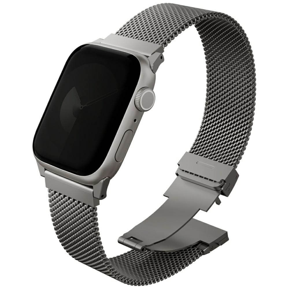 Uniq Λουράκι Apple Watch 4 / 5 / 6 / 7 / 8 / 9 / SE / SE 2 / Ultra / Ultra 2 - 44 / 45 / 46 / 49 mm Dante Pro από Ανοξείδωτο Ατσάλι - Titanium Silver