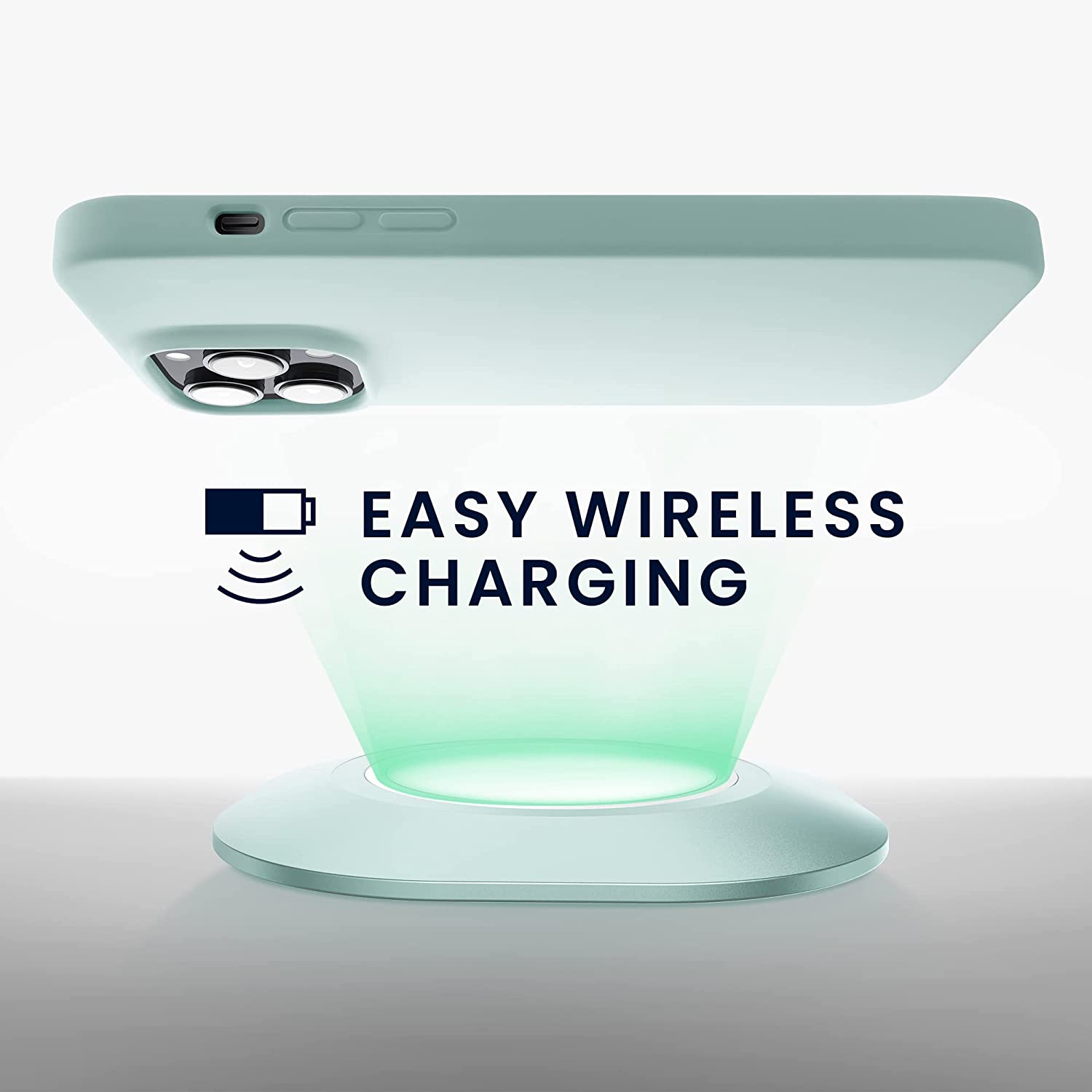 KW iPhone 14 Pro Max Θήκη Σιλικόνης Rubberized TPU - Cool Mint - 59074.200