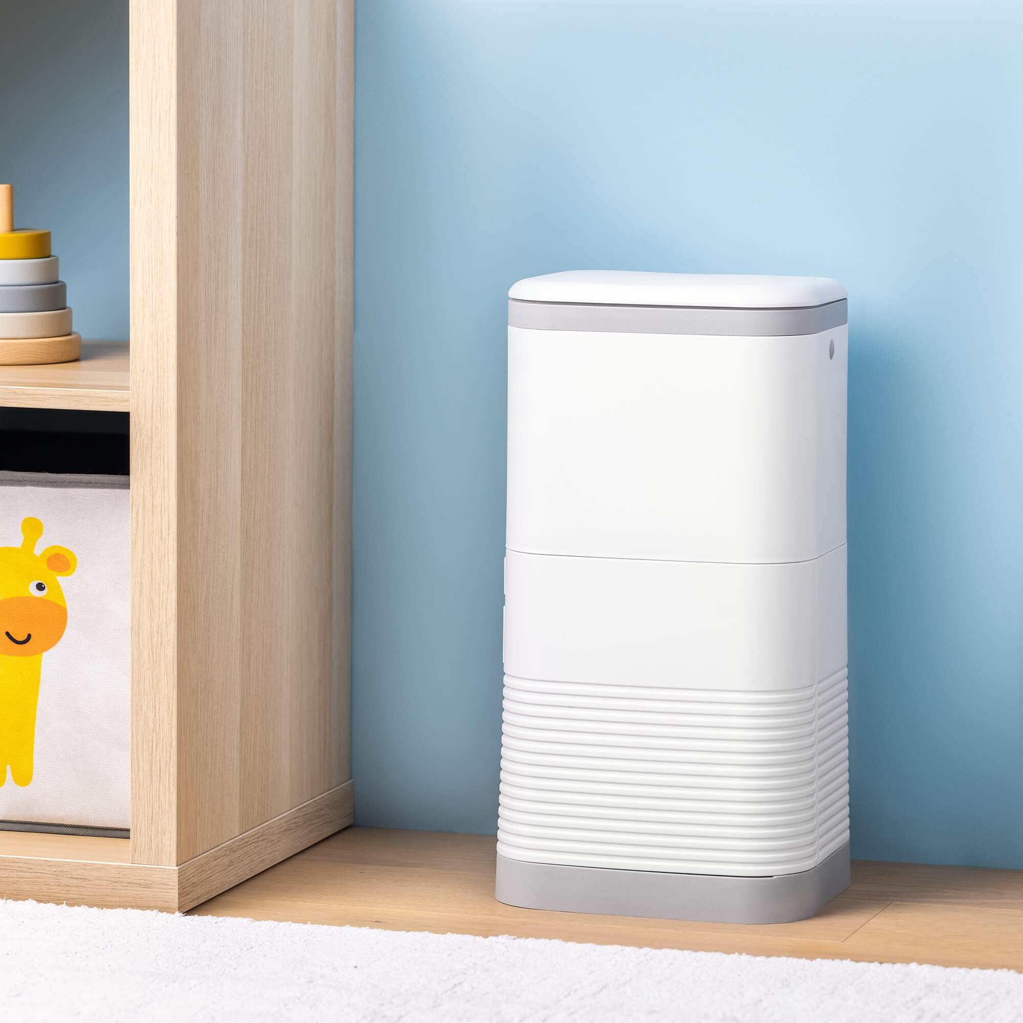 Navaris Κάδος Απόρριψης Πανών Μωρού - 16L - White / Grey - 55637.01