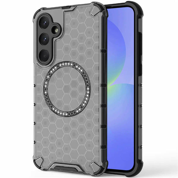 Techsuit Samsung Galaxy A36 5G Honeycomb Shield MagSafe Σκληρή Θήκη με Πλαίσιο Σιλικόνης - Black