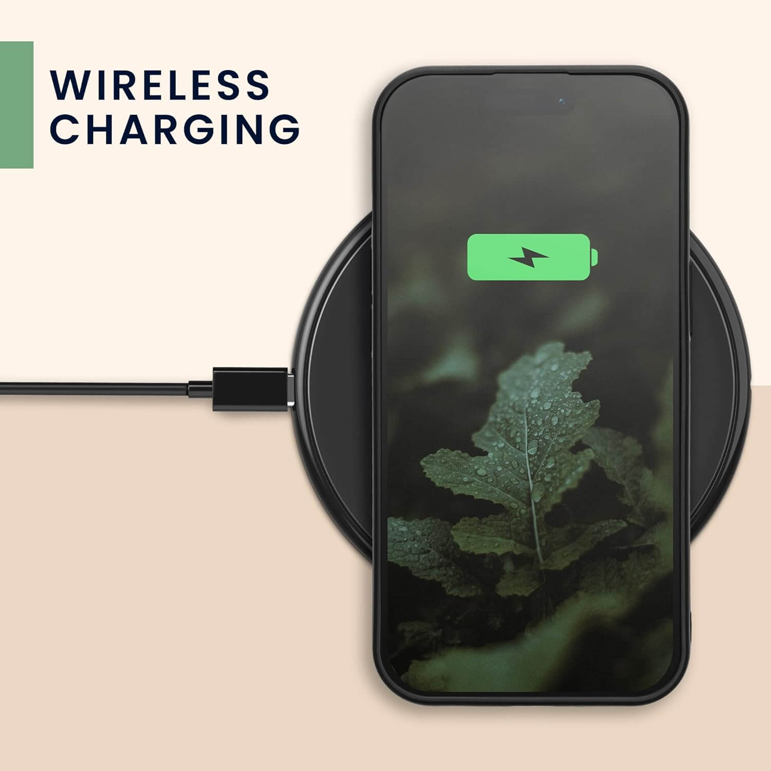 KW iPhone 15 Θήκη από Φυσικό Ξύλο - Design Vintage Compass - Dark Brown - 62011.01